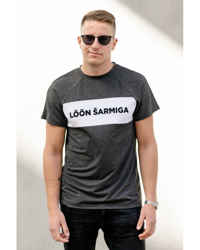 MEN LÖÖN ŠARMIGA T-SHIRT DARK GREY