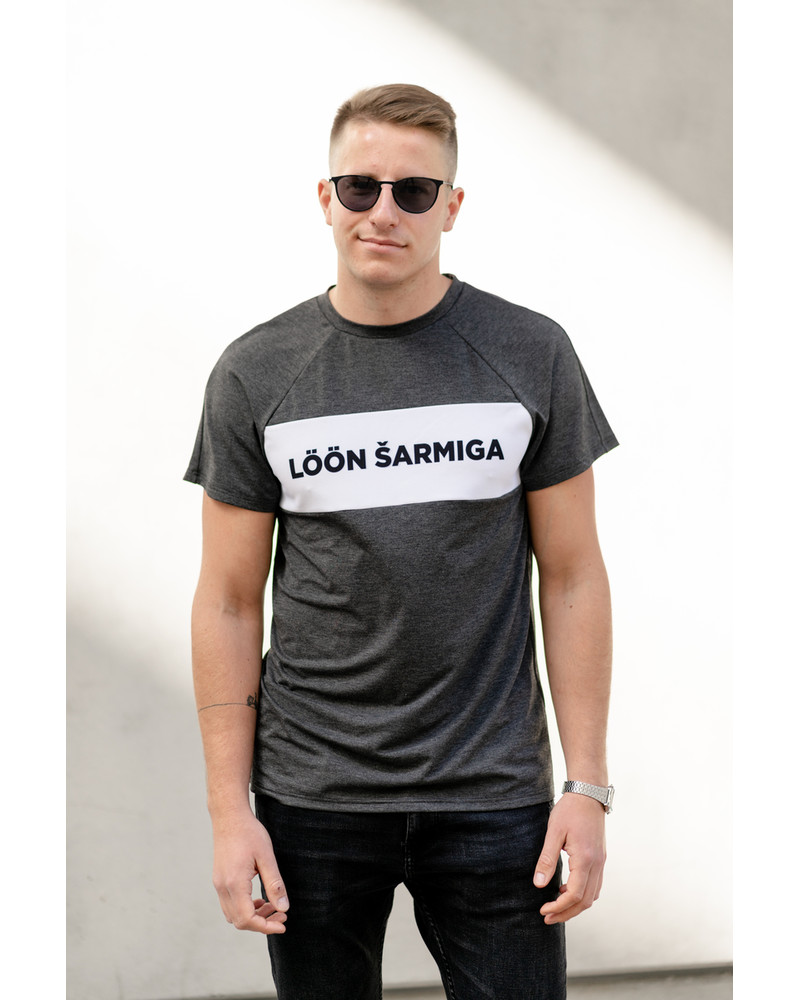 MEN LÖÖN ŠARMIGA T-SHIRT DARK GREY