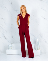 WRAP RAGLAN JUMPSUIT BORDEAUX