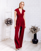 WRAP RAGLAN JUMPSUIT BORDEAUX