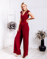 WRAP RAGLAN JUMPSUIT BORDEAUX