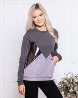 DARK GREY TRIANGLE SILVER SWEATER