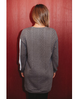 CUSTOM SIDE GREY KNIT DRESS
