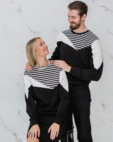 BLACK UNISEX TRIANGLE RAYS SWEATER FOR HIM