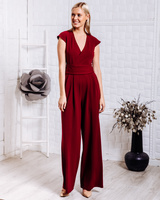WRAP RAGLAN JUMPSUIT BORDEAUX
