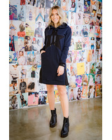 STAR HOODED KNIT OVERSIZE DRESS