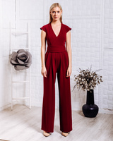 WRAP RAGLAN JUMPSUIT BORDEAUX