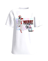 “Merry Christmas Glam Babe” white t-shirt