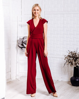 WRAP RAGLAN JUMPSUIT BORDEAUX