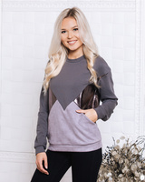 DARK GREY TRIANGLE SILVER SWEATER
