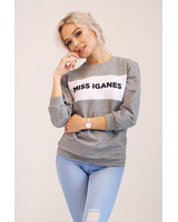 CUSTOM SLOGAN - GREY SWEATER