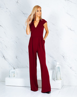 WRAP RAGLAN JUMPSUIT BORDEAUX