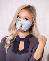 FLOWER BLUE MASK-1 PIECE