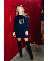 BLACK HEART NAVY OVERSIZE DRESS duplicate