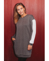 CUSTOM SIDE GREY KNIT DRESS