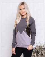 DARK GREY TRIANGLE SILVER SWEATER