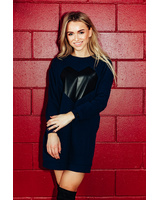 BLACK HEART NAVY OVERSIZE DRESS duplicate