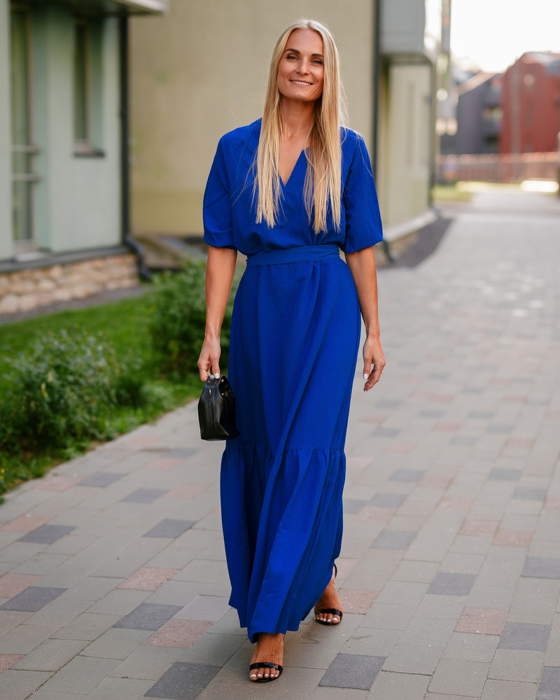 SUMMER COMET MAXI DRESS ELECTRIC BLUE