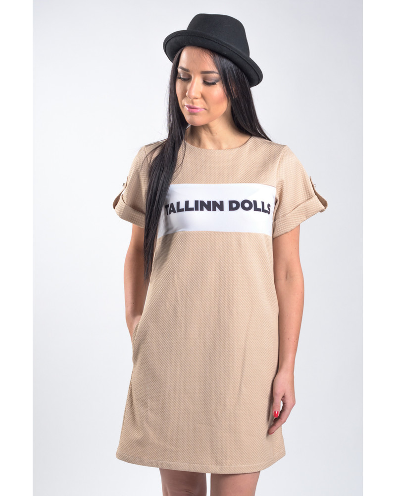 TALLINN DOLLS BEIGE PEARL DRESS