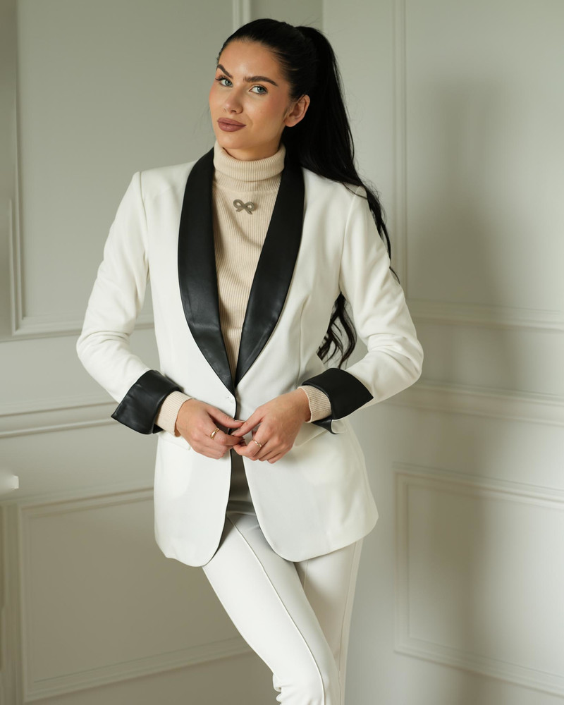 ELEGANT JACKET WHITE BLACK