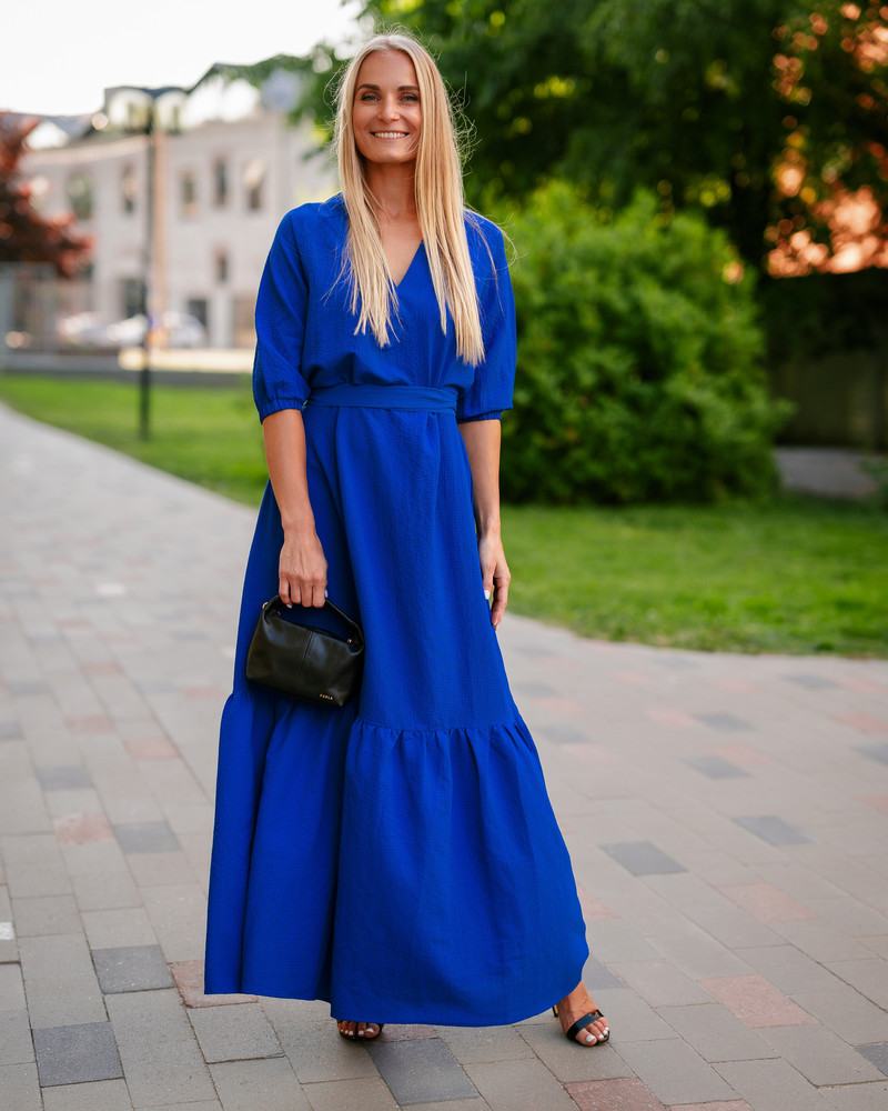 SUMMER COMET MAXI DRESS ELECTRIC BLUE