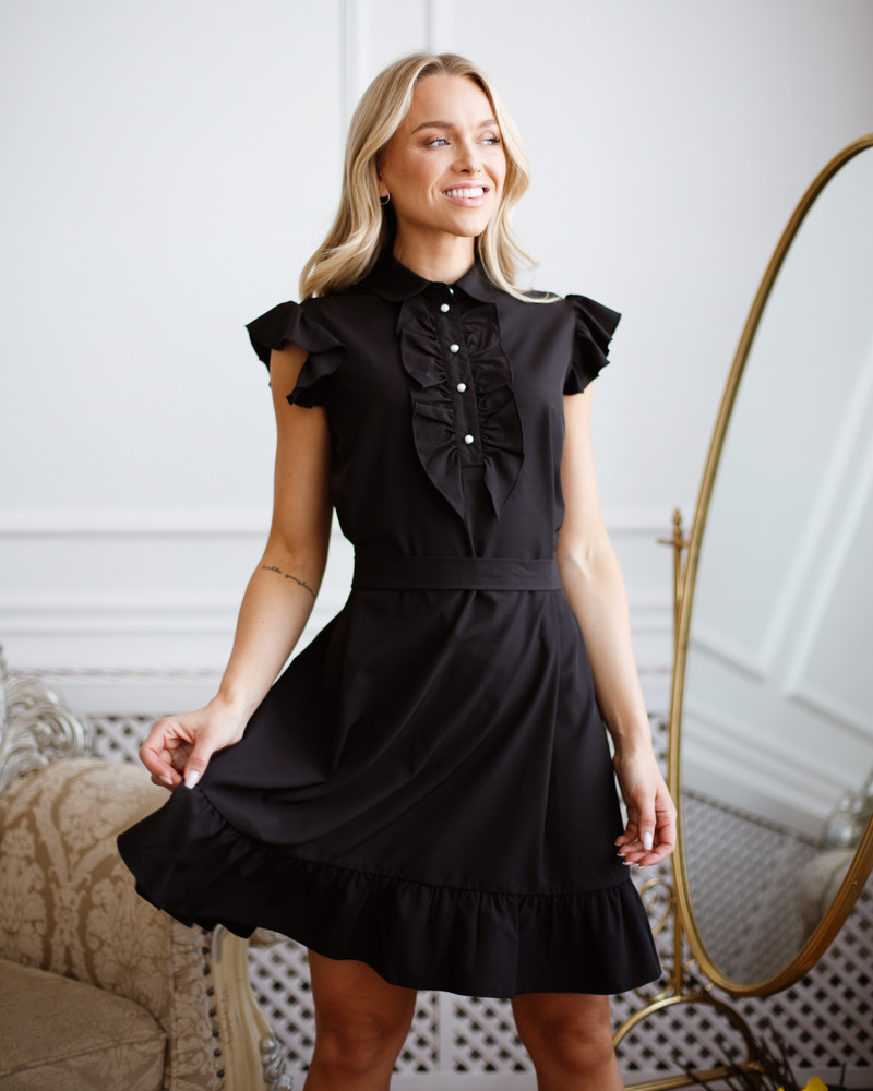 FRILL DRESS BLACK