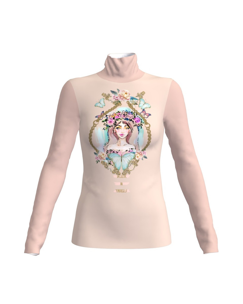 FLOWER DOLL PULLOVER POWDER PINK/NUDE