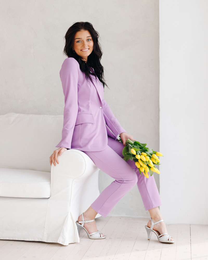 SKINNY TROUSERS LILAC