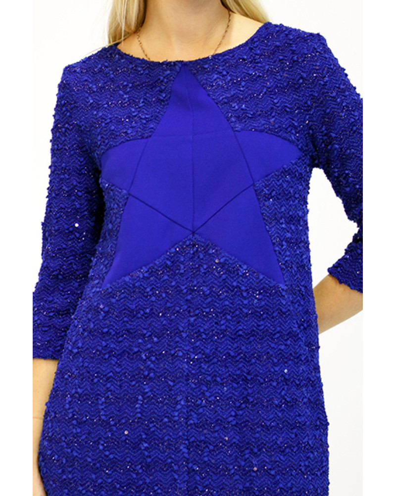 BLUE STAR KNIT DRESS