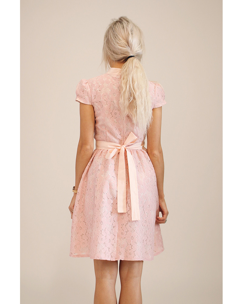 DOLLABLE LACE DRESS  PEACHY