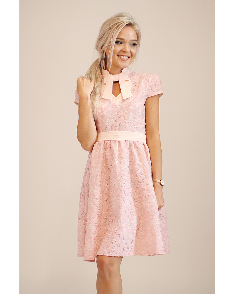 DOLLABLE LACE DRESS  PEACHY