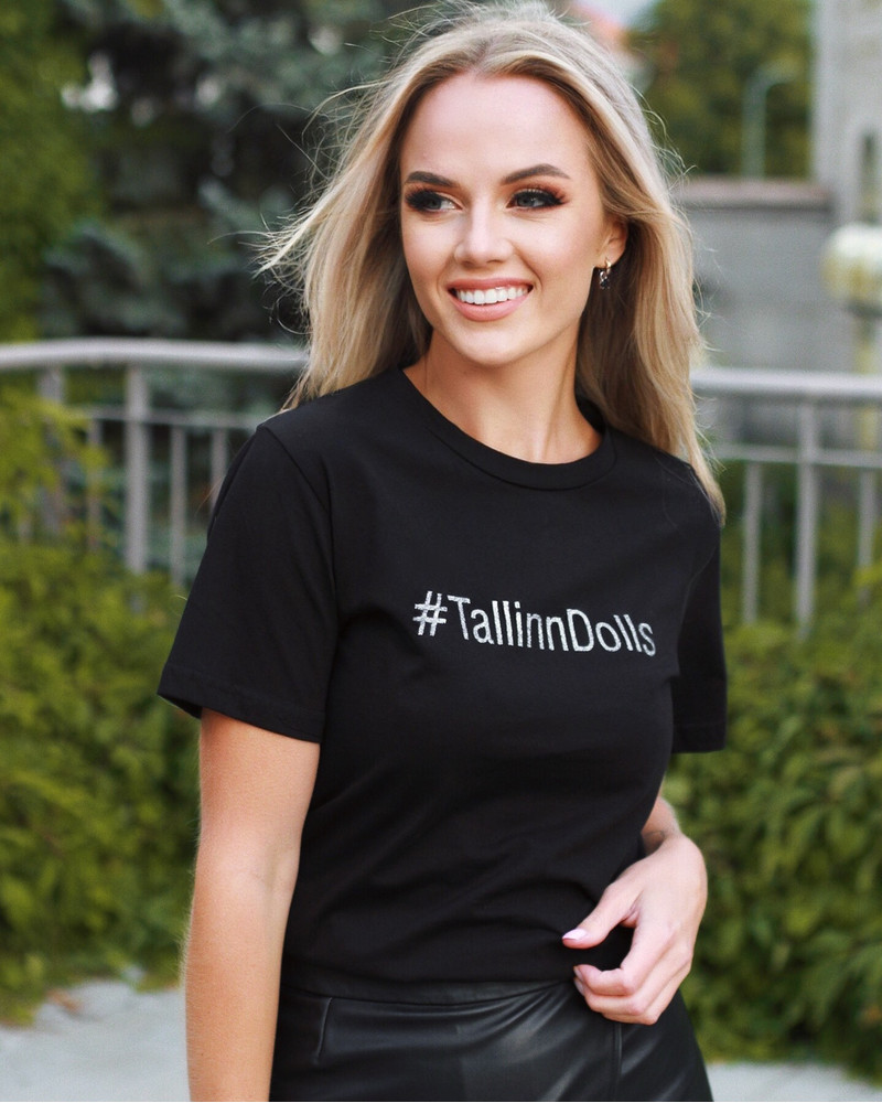 #TALLINN DOLLS SLIM T-SHIRT BLACK