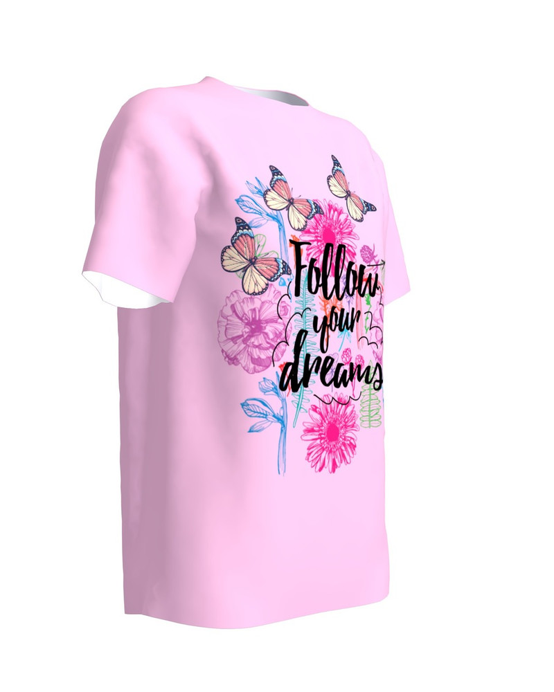 T-Shirt H UNISEX Light Pink Follow your dreams