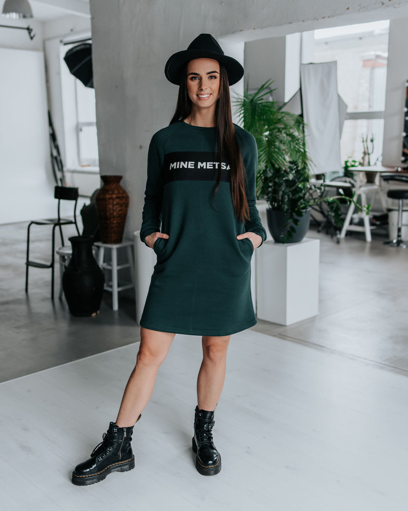 MINE METSA POCKET DRESS GREEN