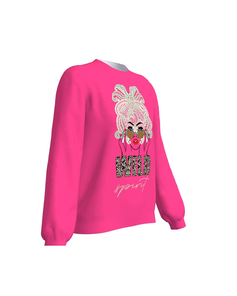 Sweatshirt Regular Pink Brushed Wild