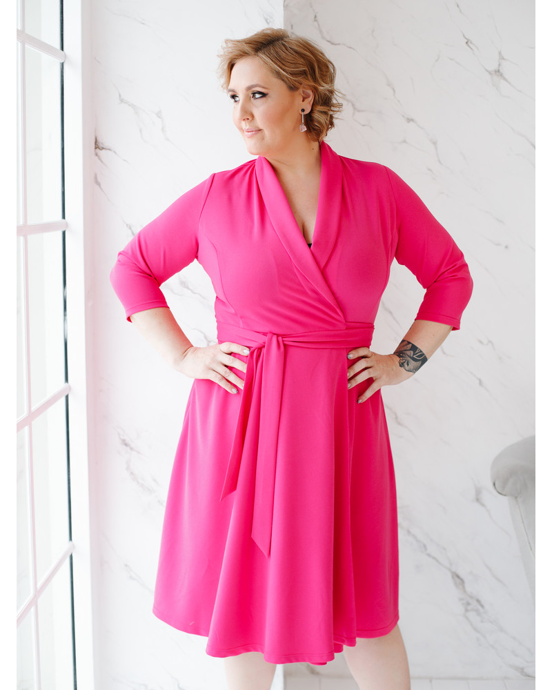 MOON MIDI DRESS FUCHSIA