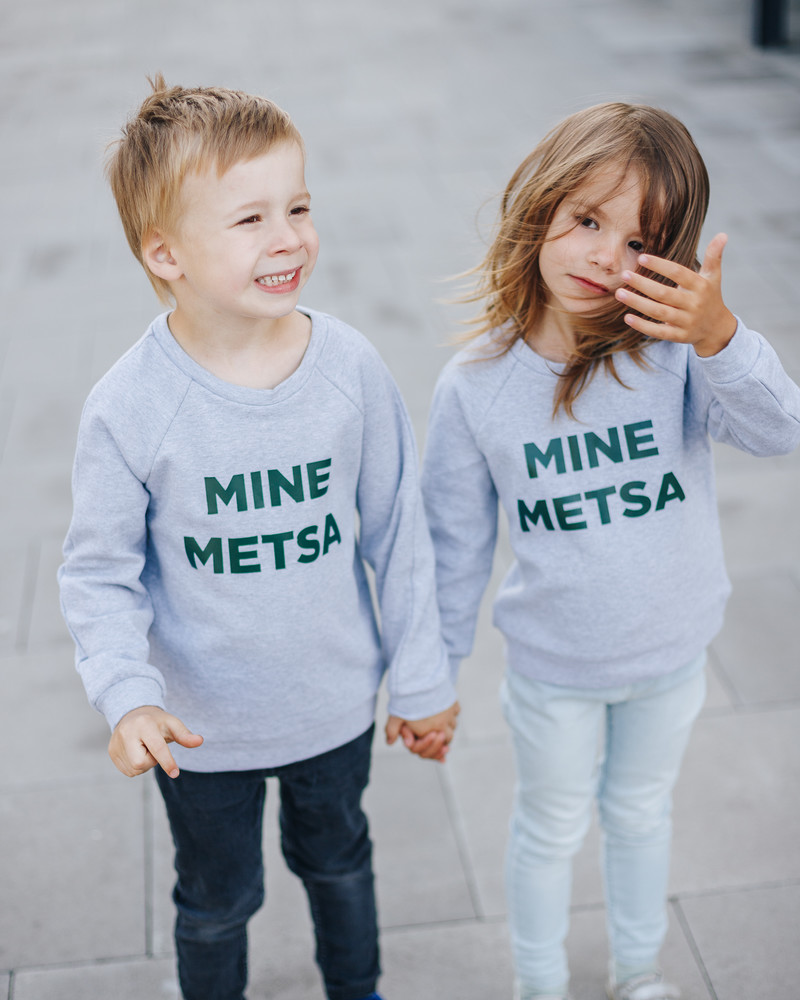 MINE METSA KIDS SWEATSHIRT LIGHT GREY