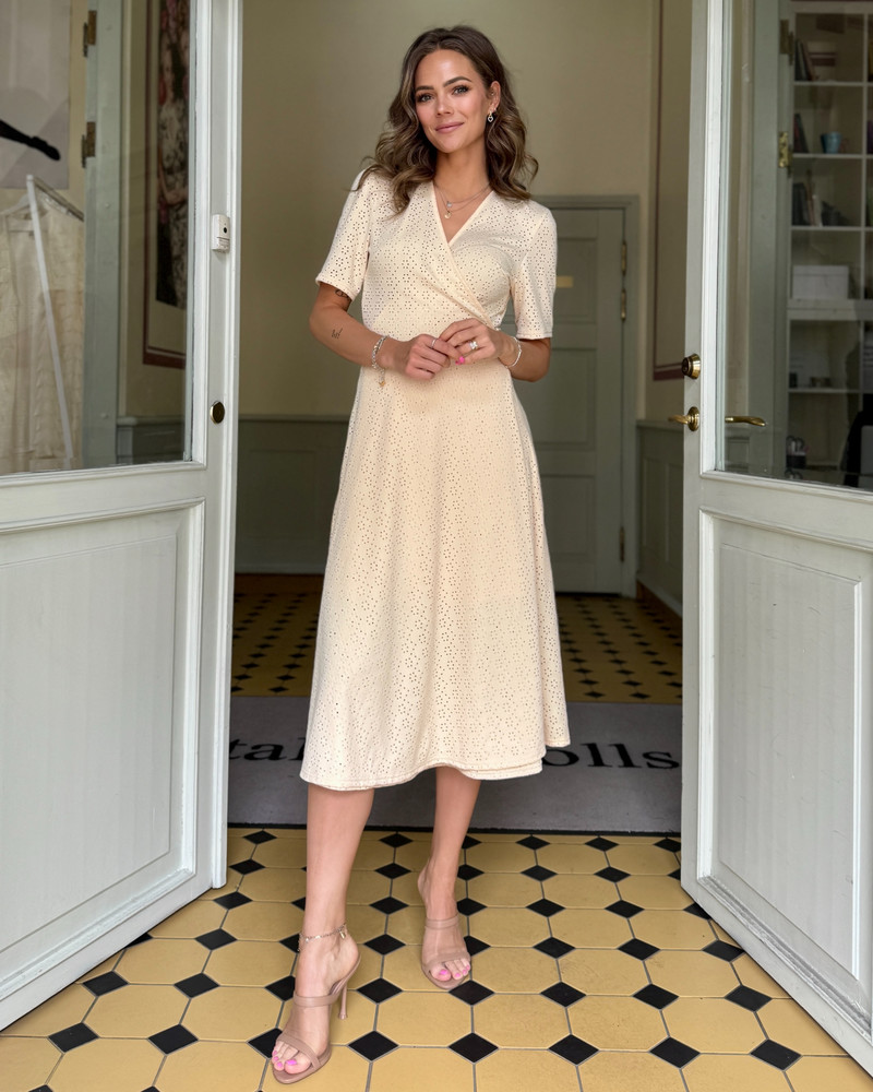 FLOWER MIDI DRESS YELLOW