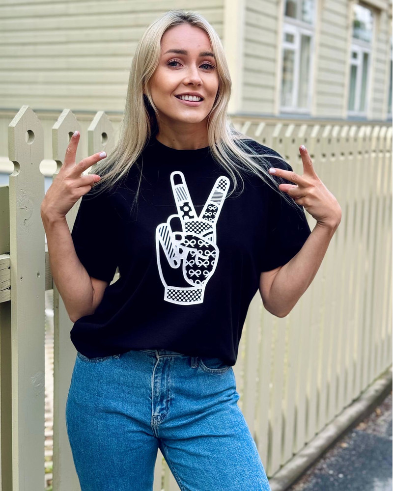 PEACE UNISEX T-SHIRT BLACK