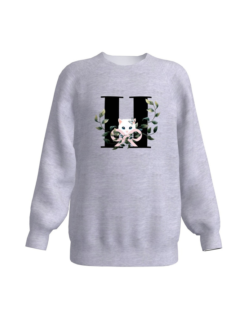 LETTER H KIDS SWEATSHIRT LIGHT GREY