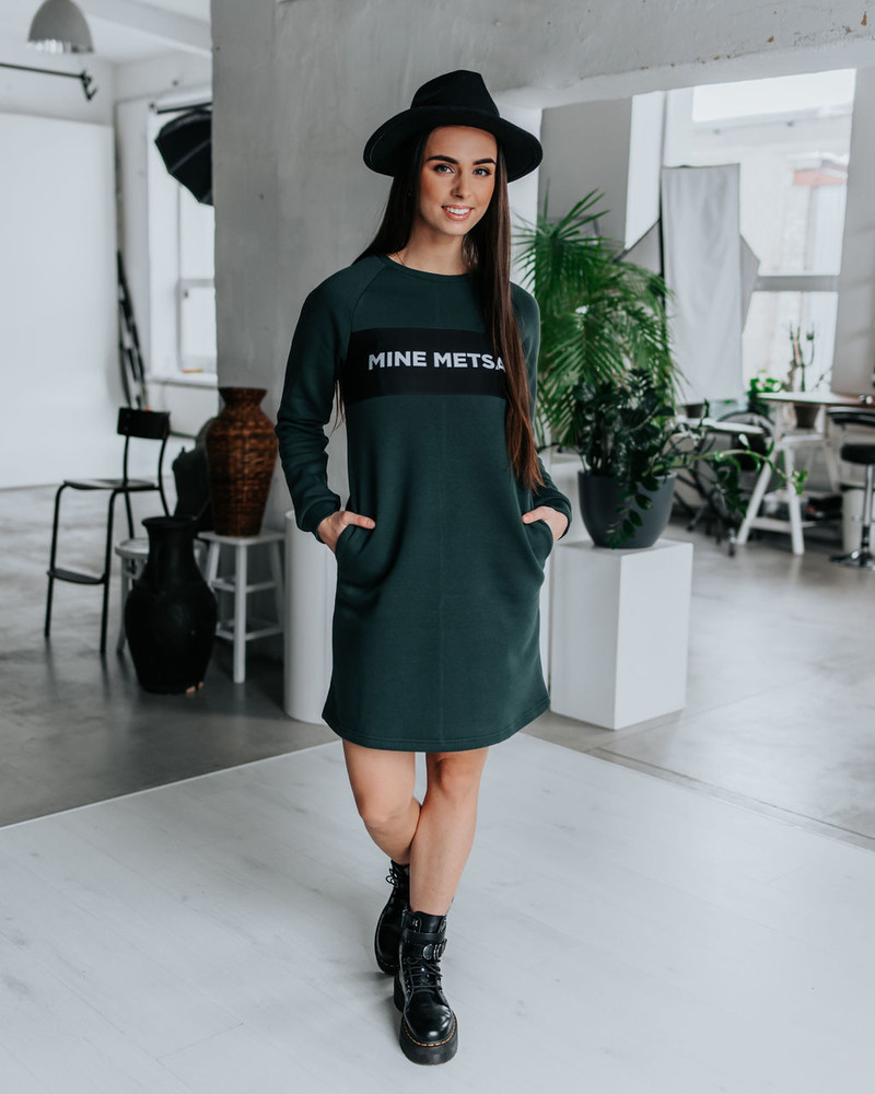 MINE METSA POCKET DRESS GREEN