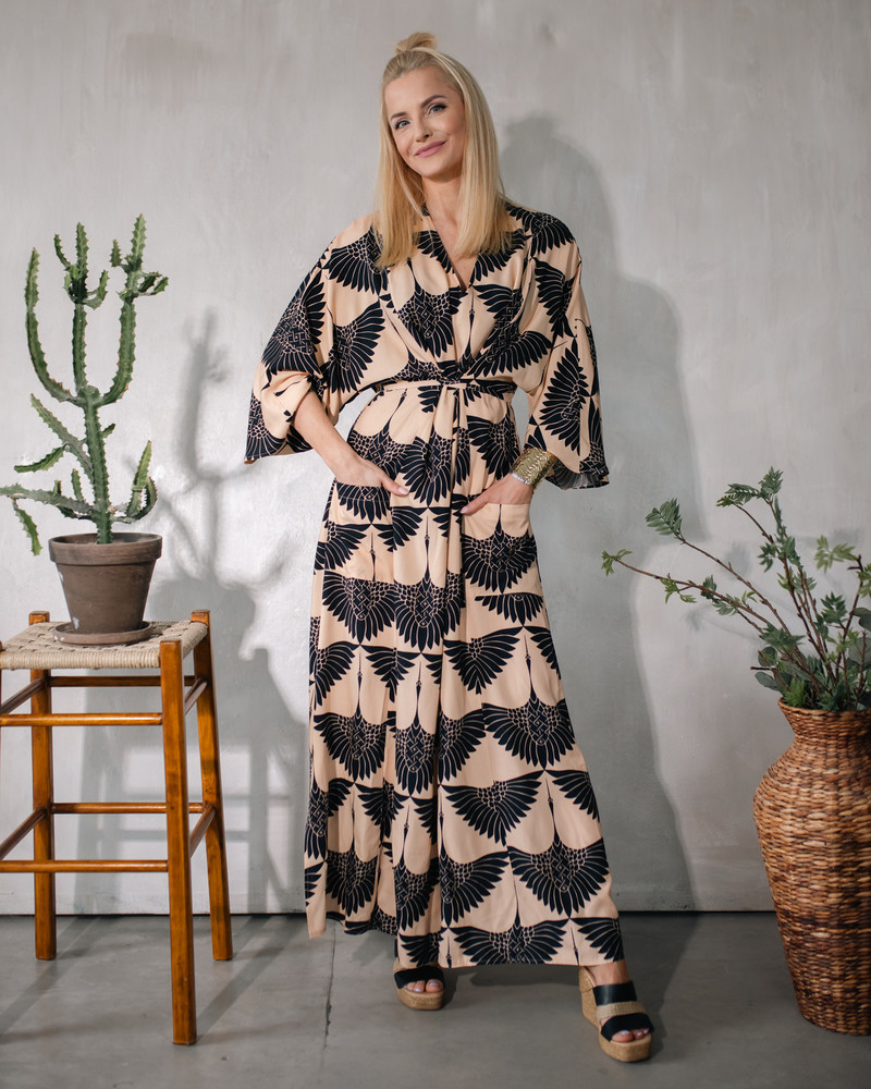 LETRIBE BOHO MAXI DRESS STORK