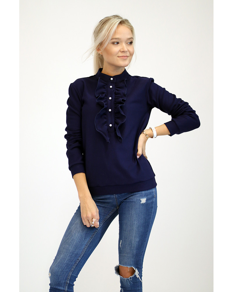 FRILL SWEATSHIRT NAVY