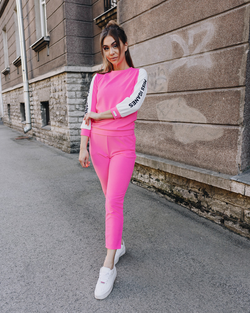 SKINNY TROUSERS NEON PINK