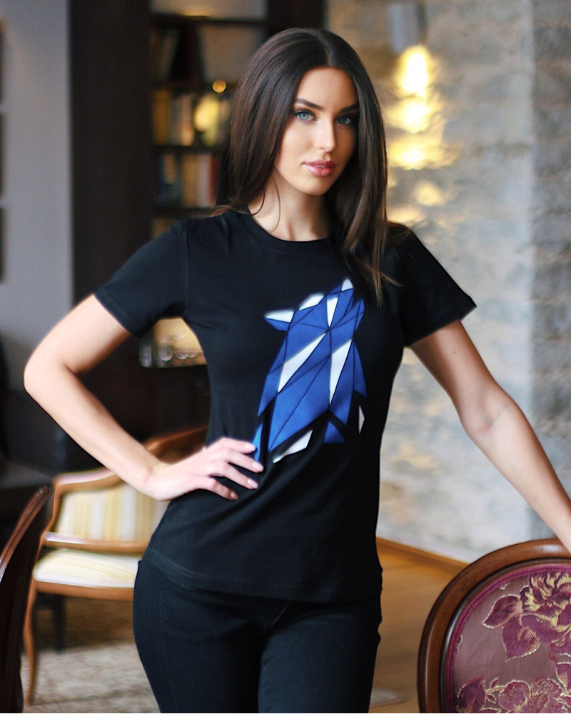 ESTONIAN WOLF SLIM T-SHIRT BLACK