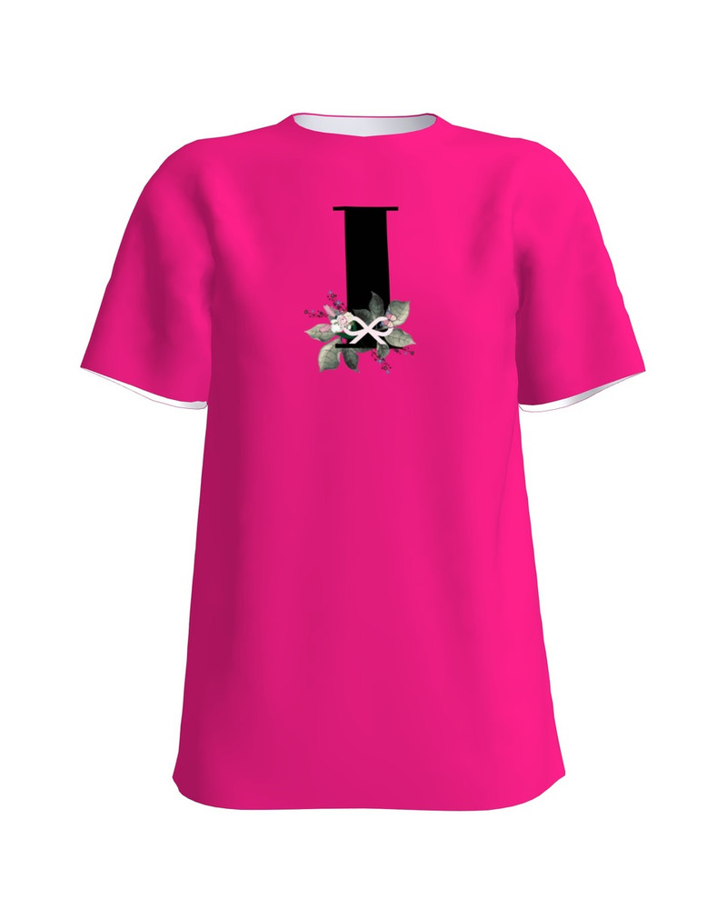 LETTER I SLIM T-SHIRT FUCHSIA