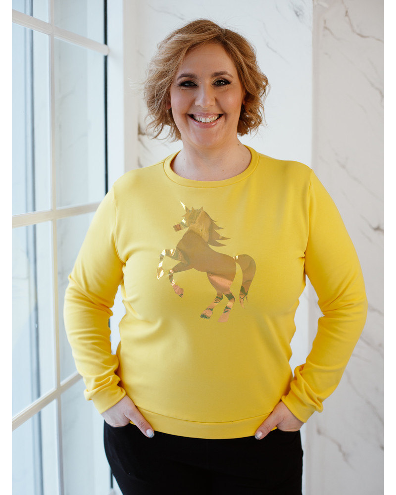 UNICORN SHINY PLUS SWEATER YELLOW