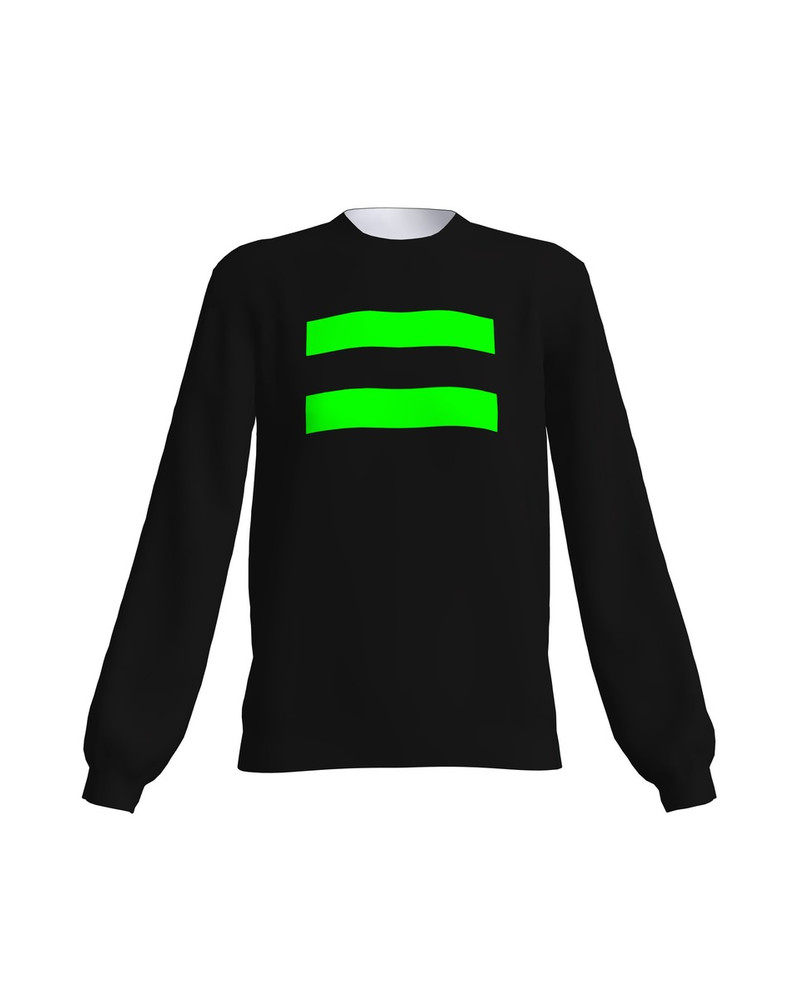 BLACK GREEN NEON EQUAL SWEATER