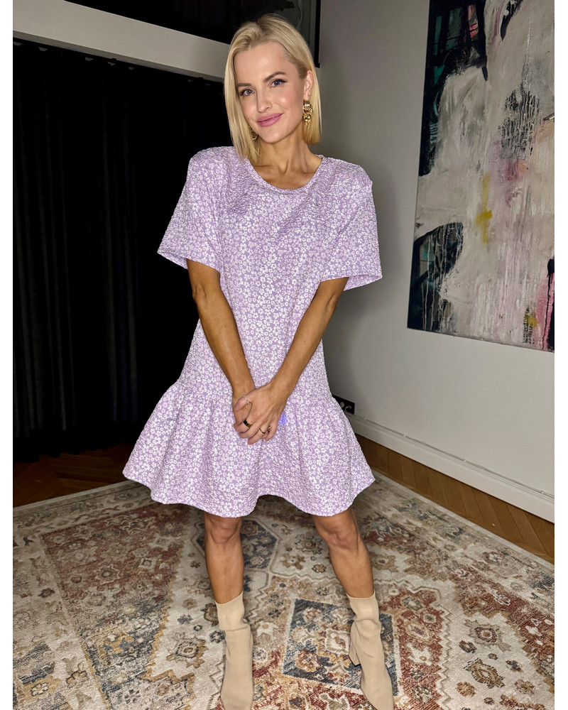 DRESS FRILL JACQUARD LILAC