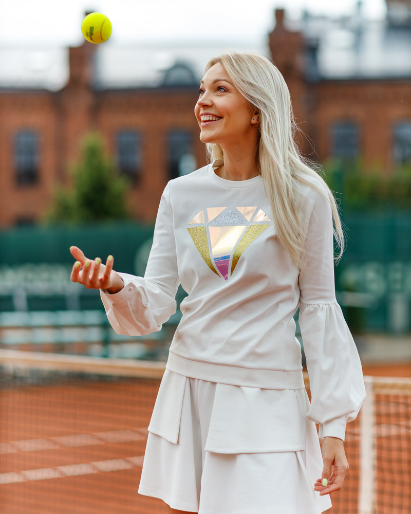 DIAMOND ALICE SWEATSHIRT WHITE